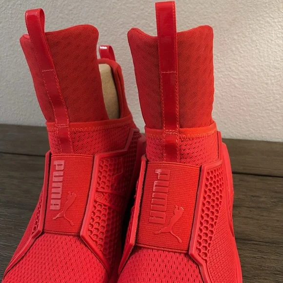EUC [Fenty x PUMA] Rhianna Trainer in High Risk Red Athletic Sneakers Womens 6.5 - Picture 9 of 15
